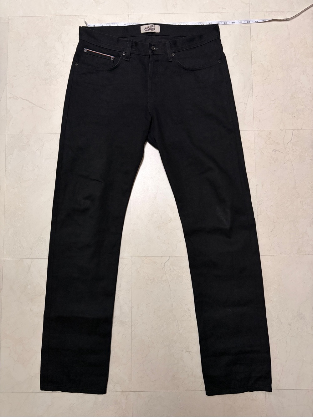 Naked & Famous - Weird Guy - Empire State Selvedge 2 - Blacked out - Tag Size 36